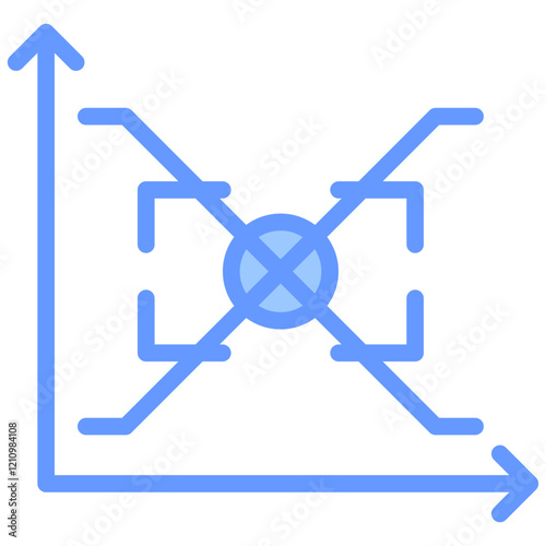 Break Event Point Blue Icon