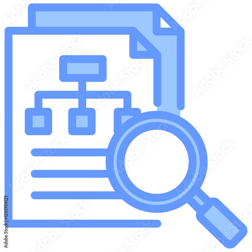 Scenario Analysis Blue Icon