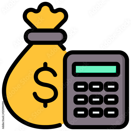 Budget Outline Color Icon