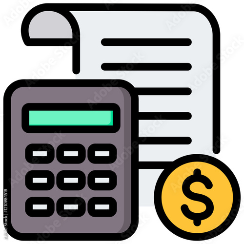 Account Payable Outline Color Icon