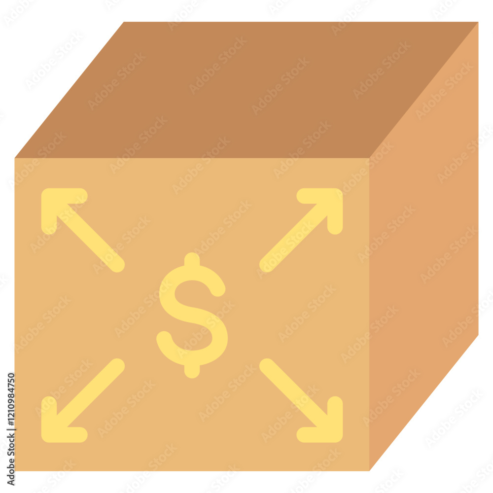 Overhead Cost Flat Icon Overhead Cost Flat Icon
