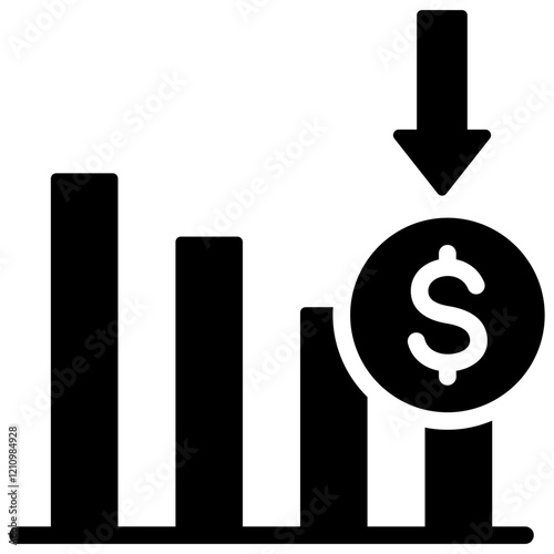 Amortization Glyph Icon