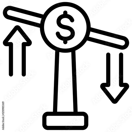 Variable Cost Outline Icon