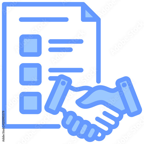 Agreement Blue Icon