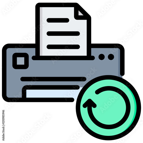 Reprint Outline Color Icon