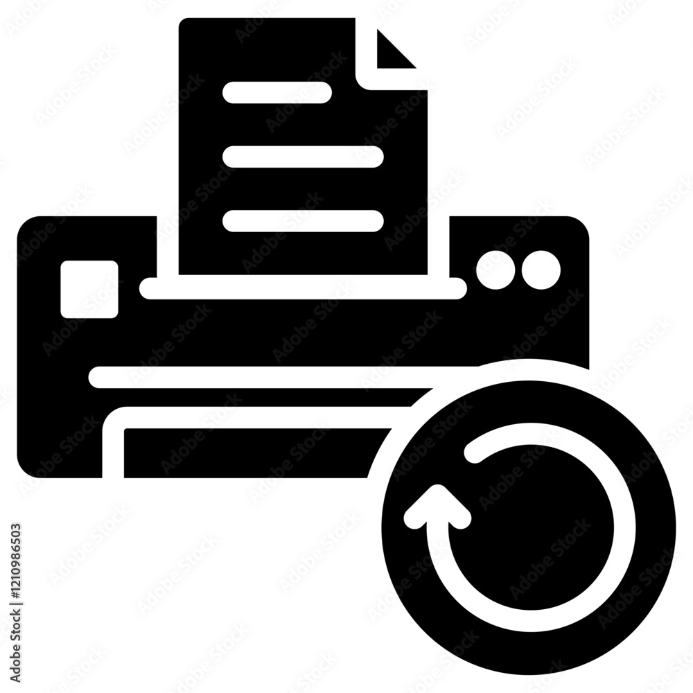 Reprint Glyph Icon Reprint Glyph Icon