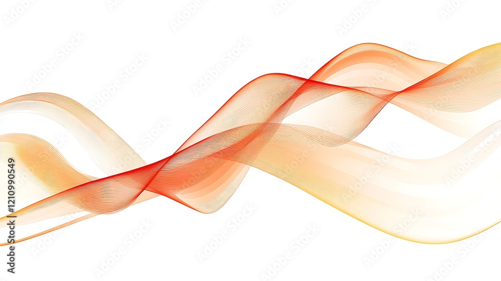 Naklejka premium Abstract Orange and Yellow Wave Design