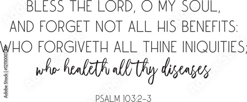 Healing Bible Verse, Christian biblical poster, vector illustration