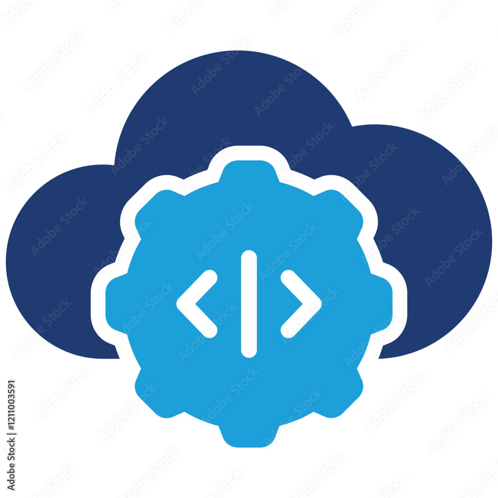 Cloud Coding Icon Cloud Coding Icon