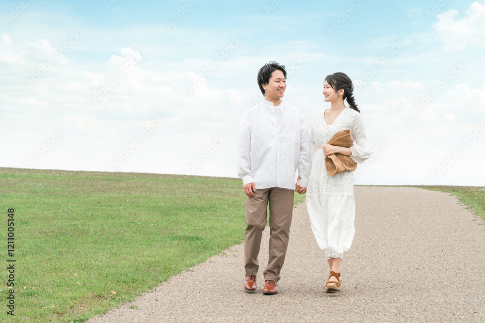 新婚旅行・ハネムーン・旅する恋人・カップル・夫婦のイメージ
