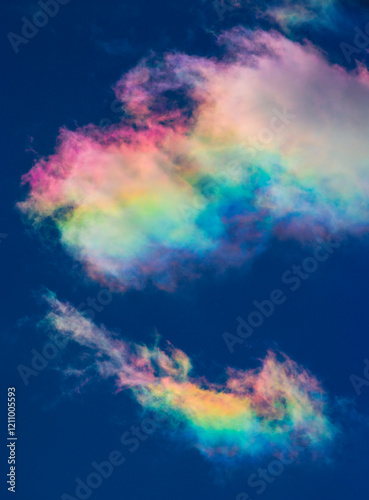 Rainbow Colored Clouds In The Sky
