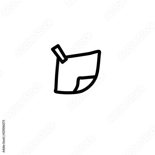 Notes icon vector line art, sign and symbol outline. Mobile apps and technology symbol icon, minimalist vector icon