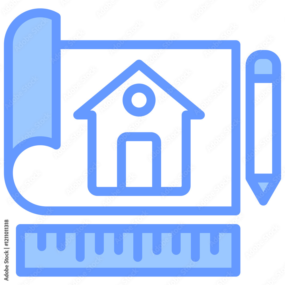 Blueprint Blue Icon Blueprint Blue Icon