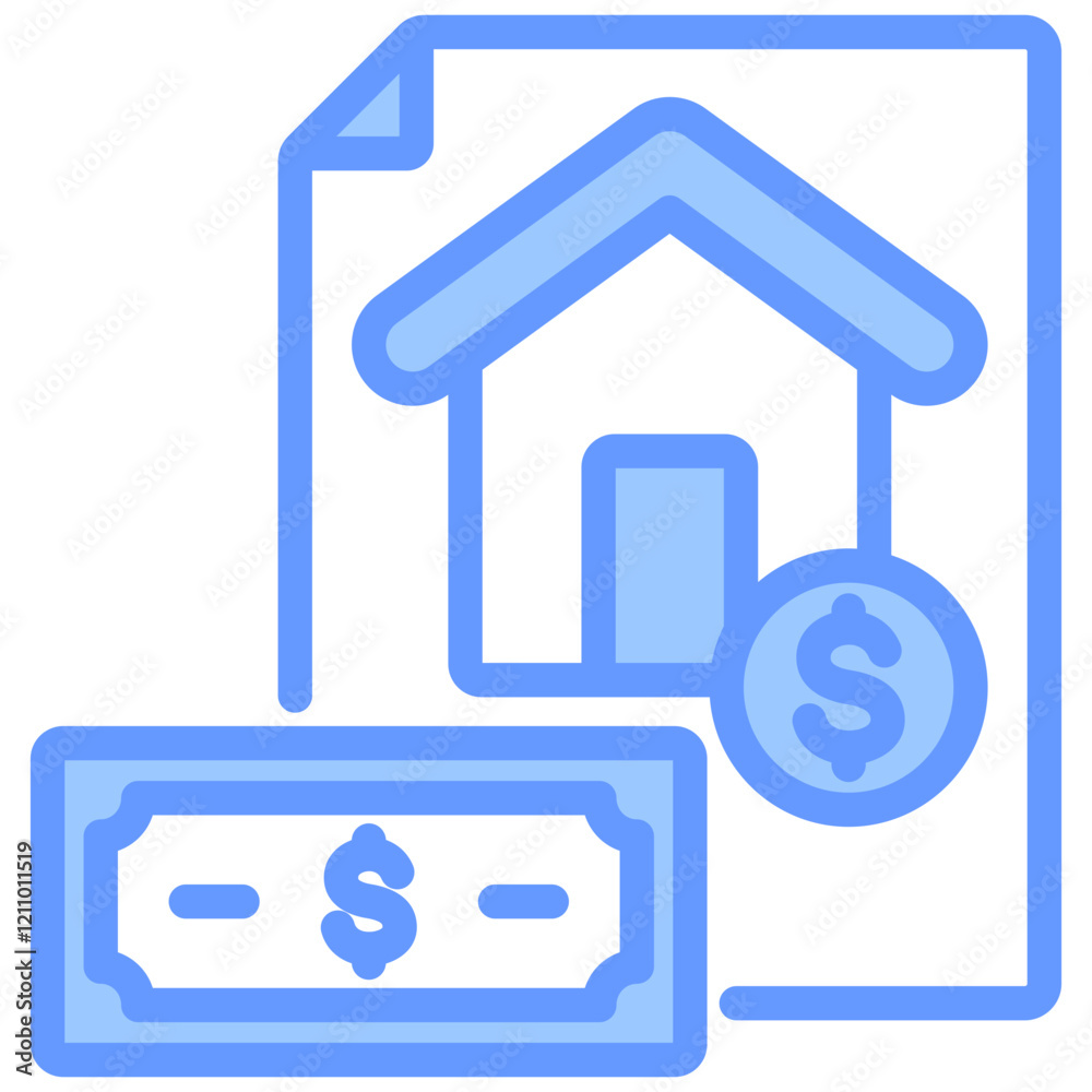 Obraz premium Budget Blue Icon