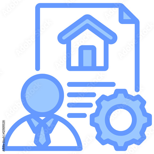 Project Manager Blue Icon