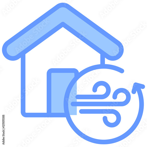 Ventilation Blue Icon