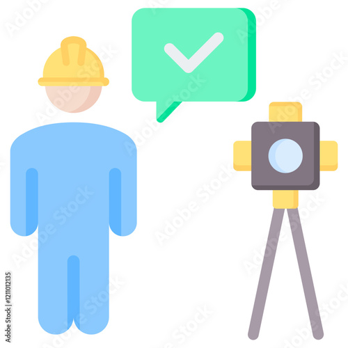 Surveyor Flat Icon