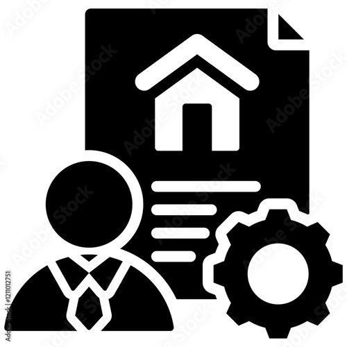 Project Manager Glyph Icon