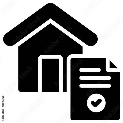 Certificate Of Occupancy Glyph Icon