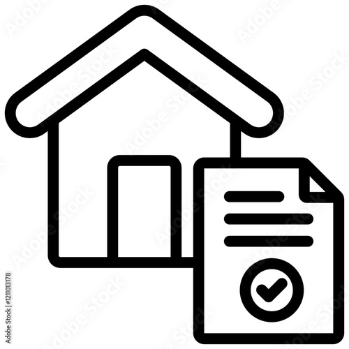 Certificate Of Occupancy Outline Icon