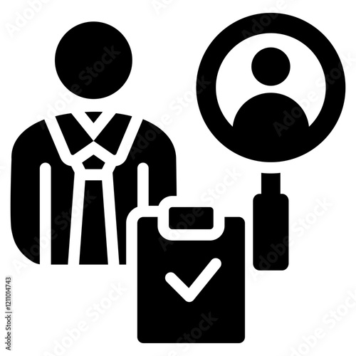 Recruiter Glyph Icon