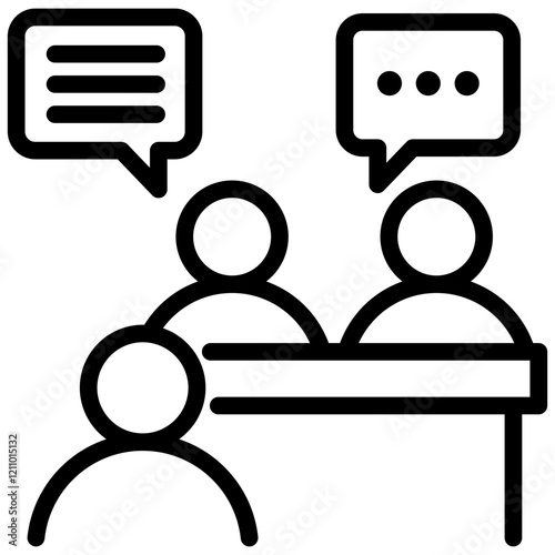 Panel Interview Outline Icon