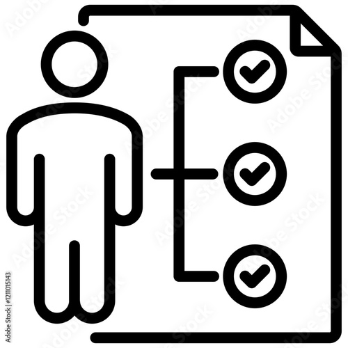 Skill Assessment Outline Icon