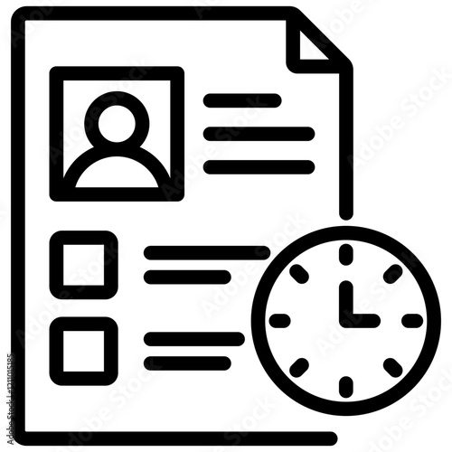 Probation Period Outline Icon