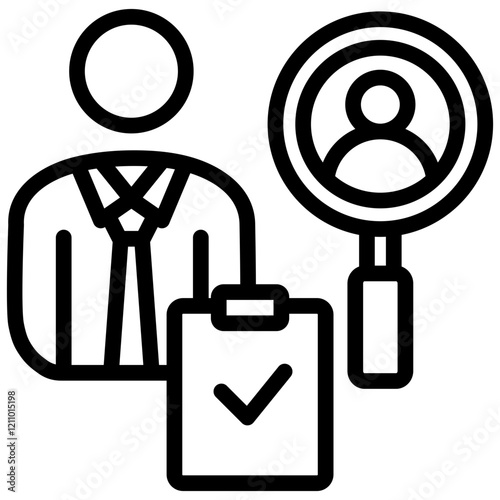 Recruiter Outline Icon