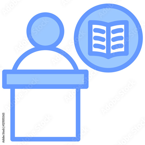 Librarian Blue Icon