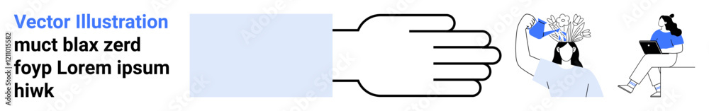 Handshake symbolizing agreement, two people conveying ideas, and person with laptop working remotely. Ideal for business, cooperation, teamwork, agreement, networking, partnership, productivity Handshake symbolizing agreement, two people conveying ideas, and person with laptop working remotely. Ideal for business, cooperation, teamwork, agreement, networking, partnership, productivity