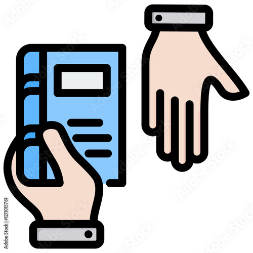 Borrow Outline Color Icon