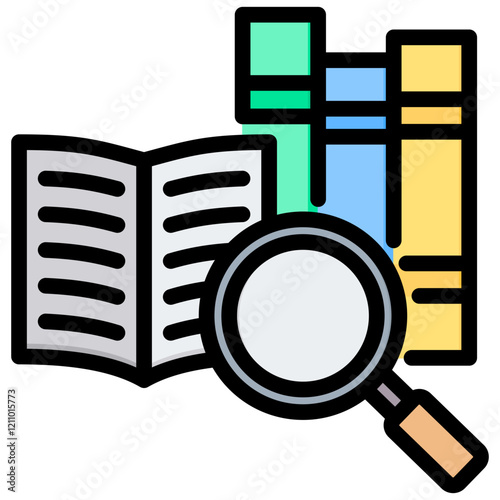 Research Outline Color Icon