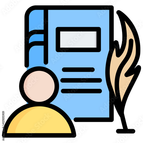 Author Outline Color Icon