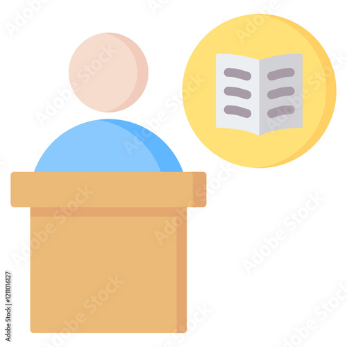 Librarian Flat Icon