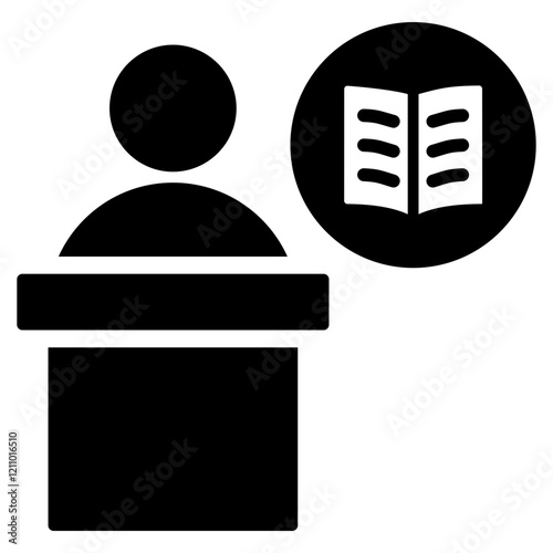 Librarian Glyph Icon