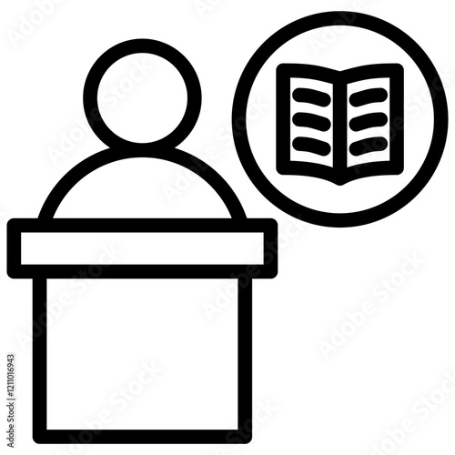 Librarian Outline Icon