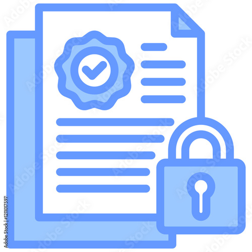Confidentiality Blue Icon