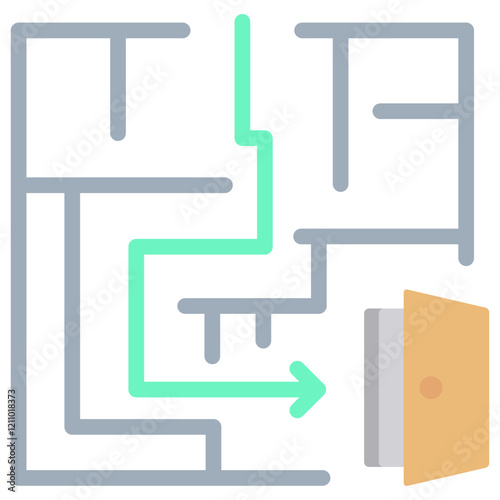 Exit Strategy Flat Icon