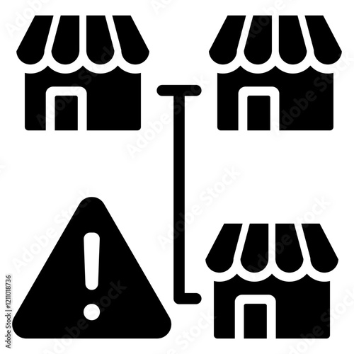 Franchise Risk Glyph Icon