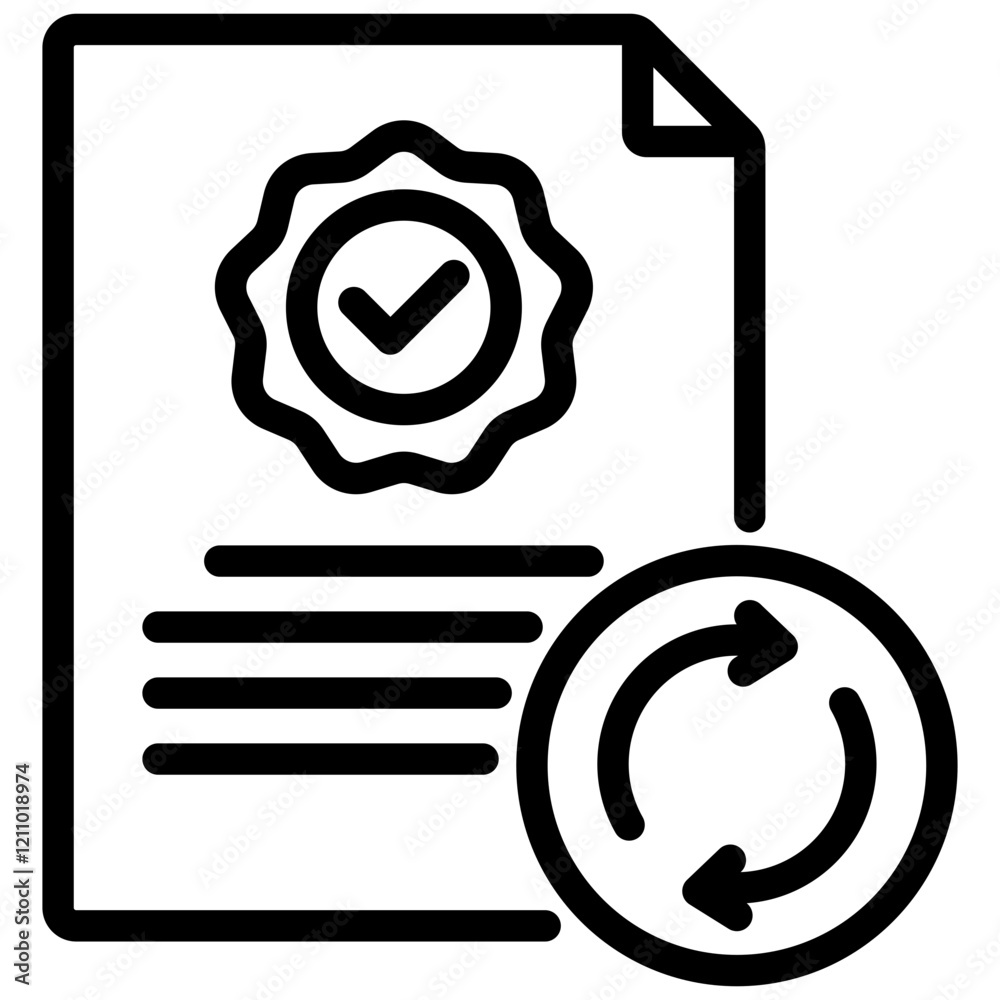 Obraz premium Renewal Outline Icon