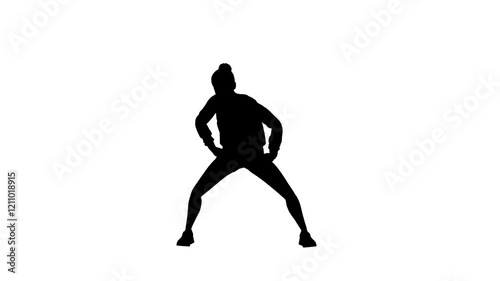 silhouette of a woman dancing