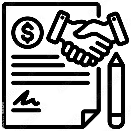 Contractual Obligation Outline Icon