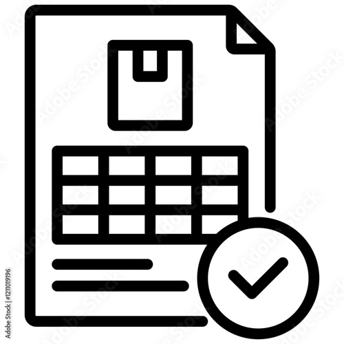 Stock Audit Outline Icon