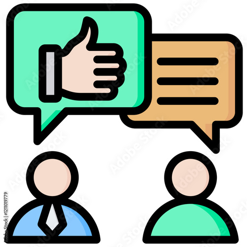 Feedback Outline Color Icon