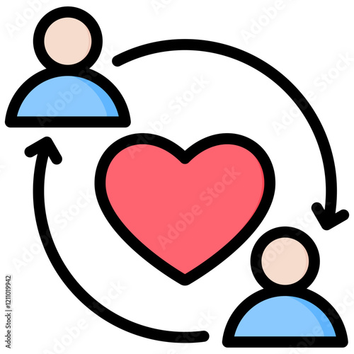 Empathy Outline Color Icon