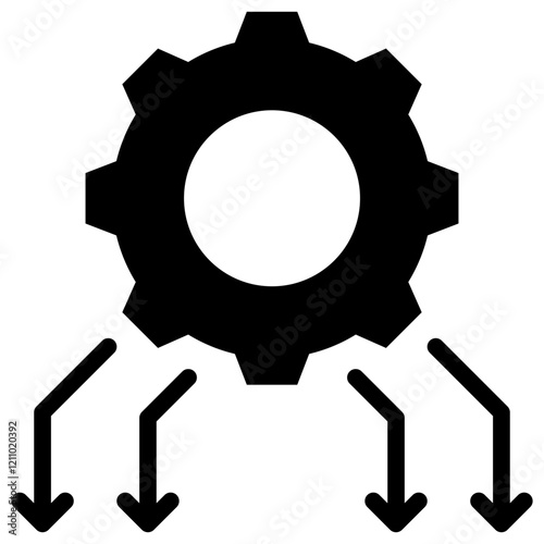 Resource Allocation Glyph Icon