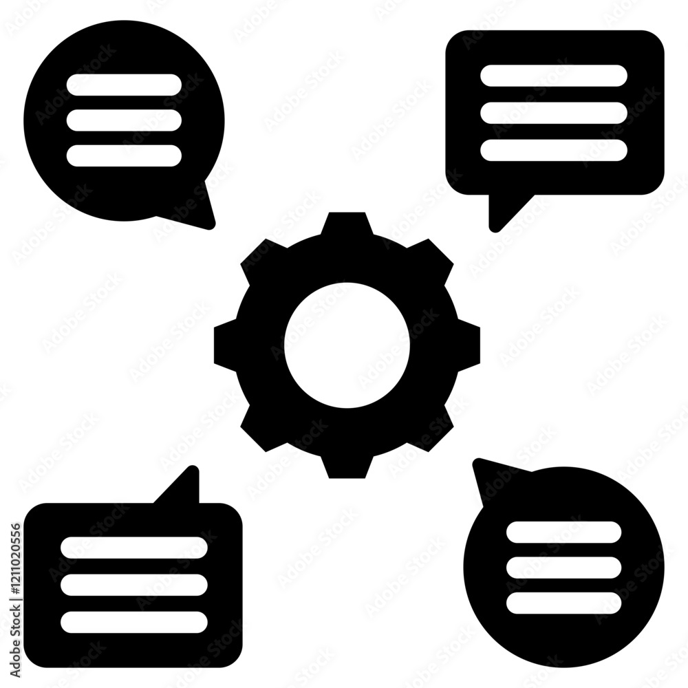Communication Skill Glyph Icon Communication Skill Glyph Icon