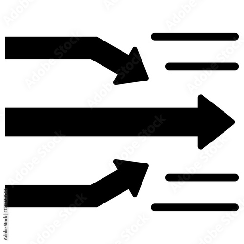 Streamlining Processes Glyph Icon