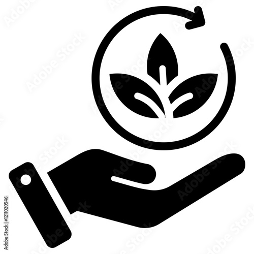 Sustainable Glyph Icon